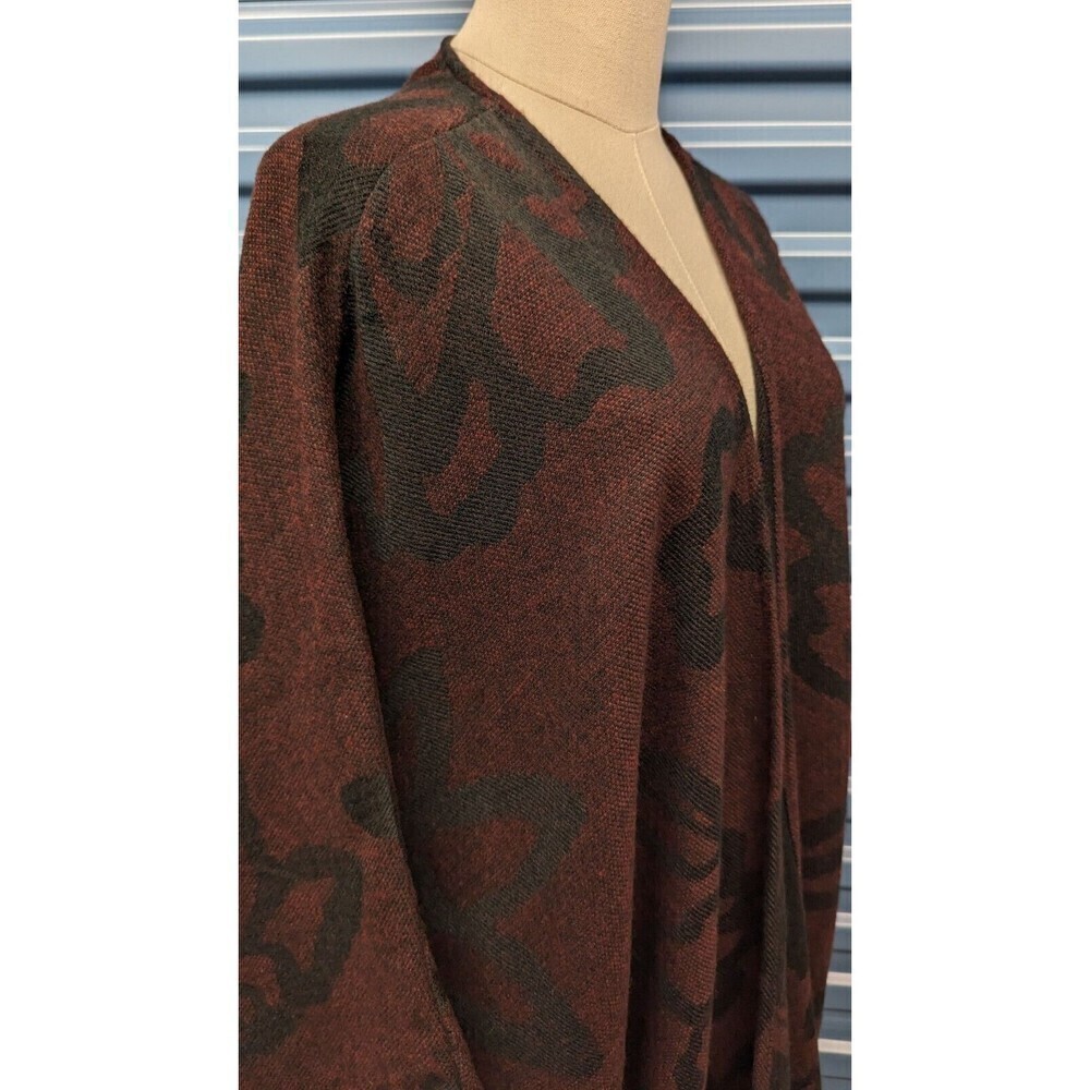 $228 Cleobella Rachel Zoe Sevigny Bordeaux Oversize Tassle Cardigan One Size - Picture 7 of 10